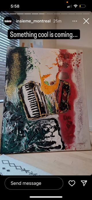 Accordéon d'inspiration italienne 60X48